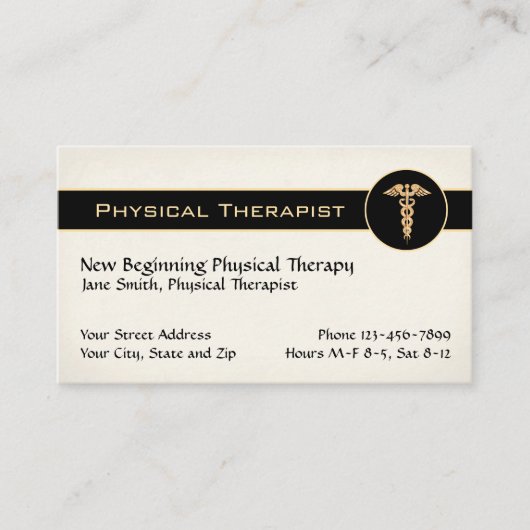 Physical Therapist Therapy Business Cards 名刺 (正面)