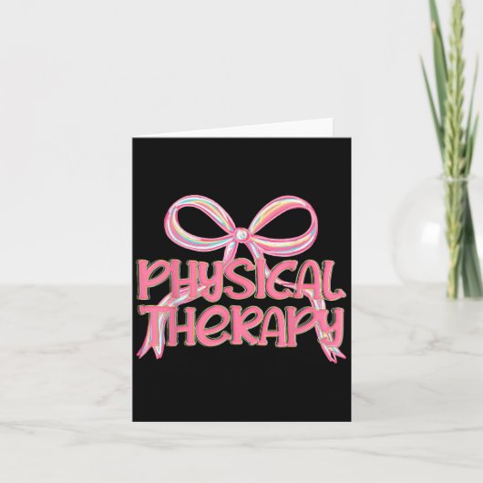 Physical Therapy Aesthetic Pink Coquette Bow Y2k P カード (正面)