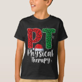 Physical Therapy Christmas Santa Hat Pt Therapist  Tシャツ (正面)