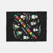 Physical Therapy Christmas Snowman Pt Physical The フリースブランケット (正面(横))