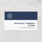Physical Therapy Clinic Custom Logo QR Code 名刺 (正面)