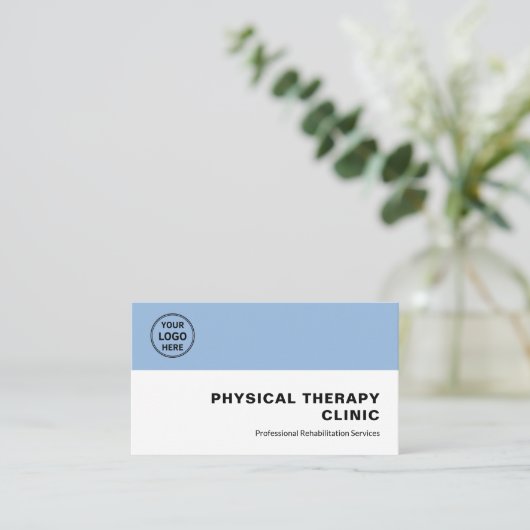 Physical Therapy Clinic Professional Logo QR  名刺 (スタンド正面)