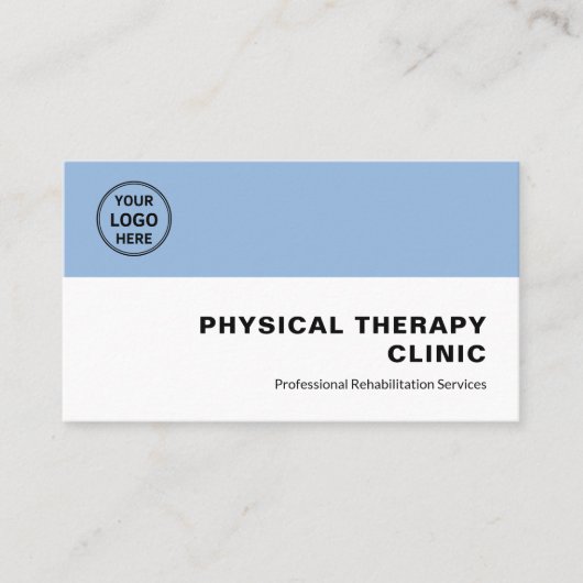 Physical Therapy Clinic Professional Logo QR 名刺 (正面)