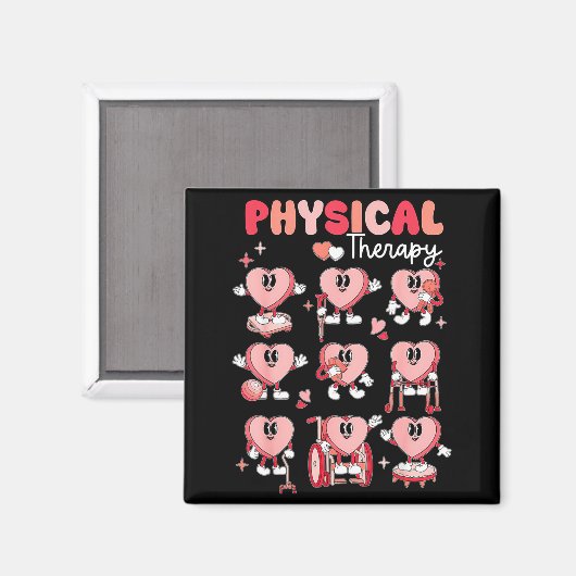 Physical Therapy Cute Candy Heart Valentines Pt Th マグネット (正面/裏面)