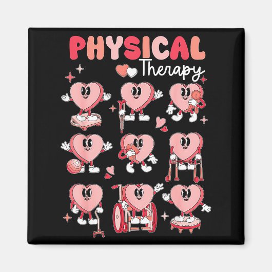 Physical Therapy Cute Candy Heart Valentines Pt Th マグネット (正面)