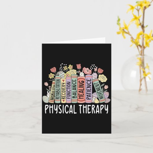 Physical Therapy Floral Book Easter PT Physical カード (黄色い花)