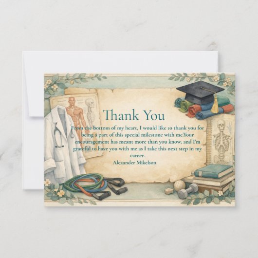 Physical Therapy Graduation サンキューカード (正面)