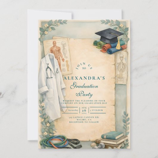 Physical Therapy Graduation 招待状 (正面)