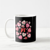 Physical Therapy Groovy Valentine's Day Heart Cand コーヒーマグカップ (左)