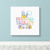 Physical Therapy Happy Easter Bunny Eggs PT Therap キャンバスプリント (インサイチュ (ウッドフロア))