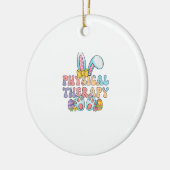 Physical Therapy Happy Easter Bunny Eggs PT Therap セラミックオーナメント (左)