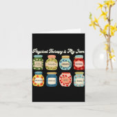 Physical Therapy Is My Jam Pt Therast Rehab Fitnes カード (黄色い花)