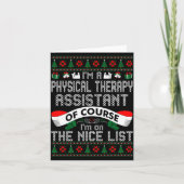 Physical Therapy Istant On Nice List Christmas  カード (正面)