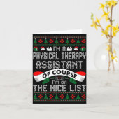 Physical Therapy Istant On Nice List Christmas  カード (黄色い花)