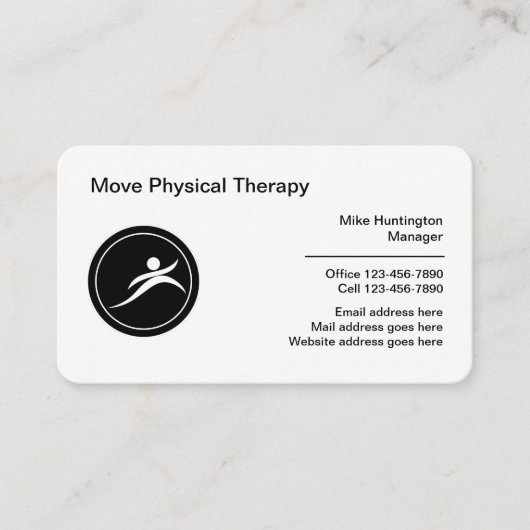 Physical Therapy Medical Logo Template 名刺 (正面)