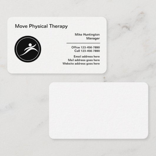 Physical Therapy Medical Logo Template 名刺 (正面/裏面)