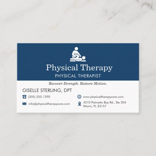 Physical Therapy Office  名刺 (正面)