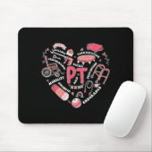 Physical Therapy Pt Valentine Heart Shape Physical マウスパッド (マウス)
