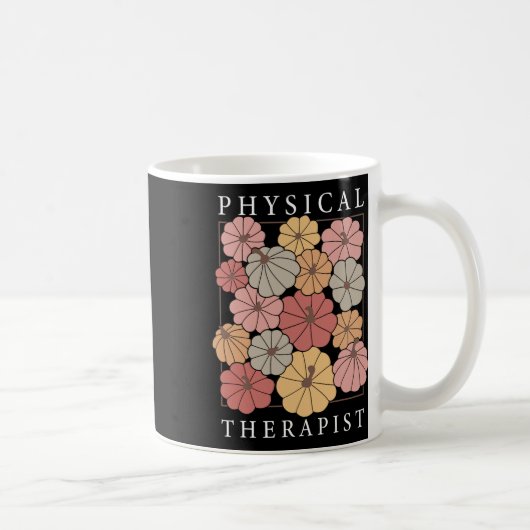 Physical Therapy Pumpkin Fall Pt Therapist Thanksg コーヒーマグカップ (右)
