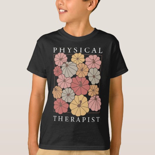 Physical Therapy Pumpkin Fall Pt Therapist Thanksg Tシャツ (正面)