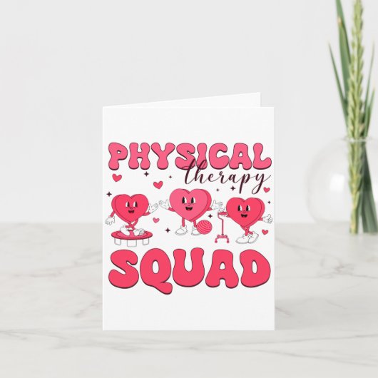 Physical Therapy Squad Valentines Day Pt Pta Vale  カード (正面)