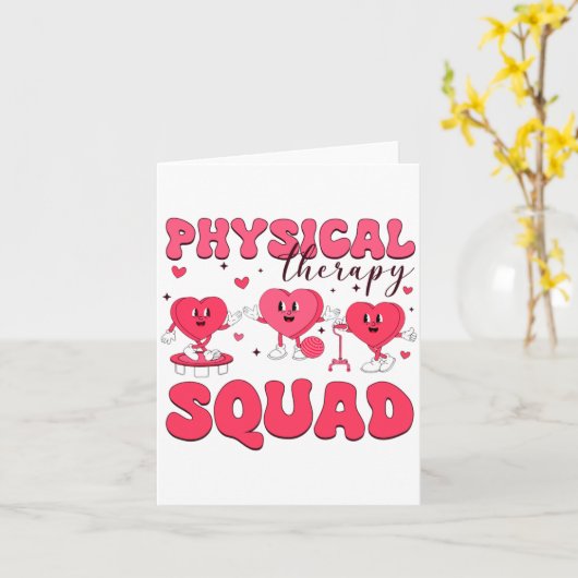 Physical Therapy Squad Valentines Day Pt Pta Vale  カード (黄色い花)