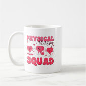 Physical Therapy Squad Valentines Day Pt Pta Vale  コーヒーマグカップ (左)