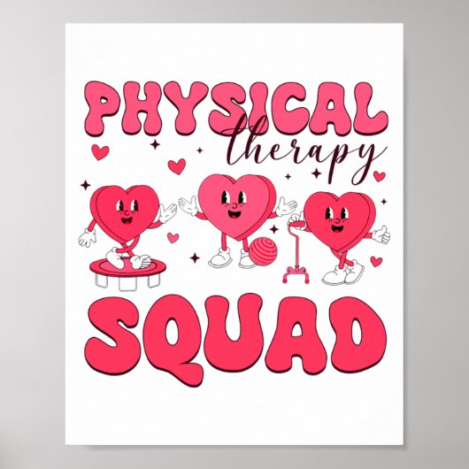 Physical Therapy Squad Valentines Day Pt Pta Vale  ポスター (正面)