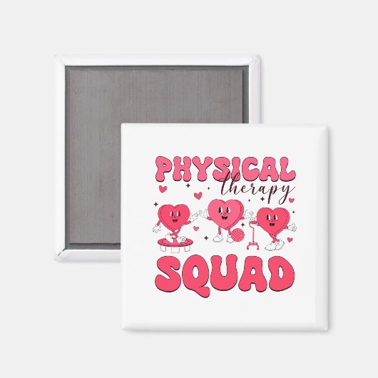 Physical Therapy Squad Valentines Day Pt Pta Vale  マグネット (正面/裏面)