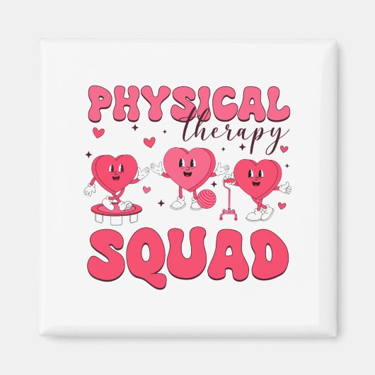 Physical Therapy Squad Valentines Day Pt Pta Vale  マグネット (正面)