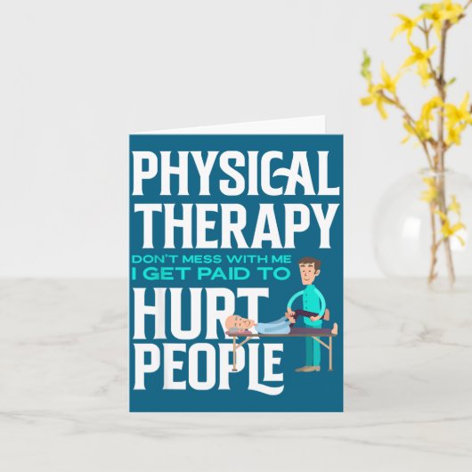 Physical Therast Physical Therapy Funny Physical T カード (黄色い花)