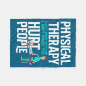Physical Therast Physical Therapy Funny Physical T フリースブランケット (正面(横))