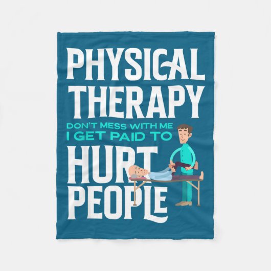 Physical Therast Physical Therapy Funny Physical T フリースブランケット (正面)
