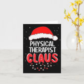 Physical Therast Santa Claus Christmas Matching Co カード (黄色い花)