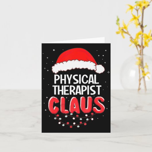 Physical Therast Santa Claus Christmas Matching Co カード (黄色い花)