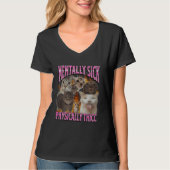 Physically Thicc Funny Cat Meme Bootleg Graphic Tシャツ (正面)