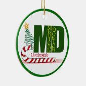 PHYSICIAN泌尿器科医のメリークリスマスの博士 セラミックオーナメント (右)