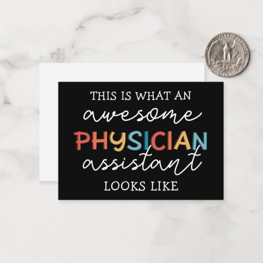Physician Assistant Funny Awesome PA ノートカード (正面/裏面インサイチュ)