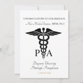 Physician Assistant Graduate Announcement 招待状 (正面)