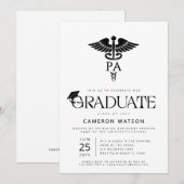 Physician Assistant Graduate PA School Graduation 招待状 (正面/裏面)