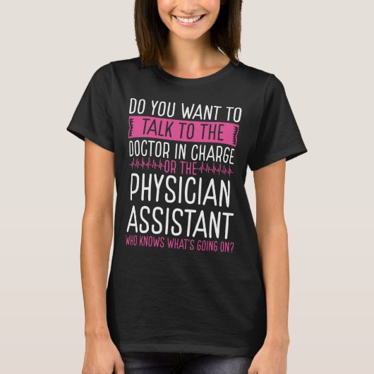 Physician Assistant PA Badge Reel Tシャツ (正面)