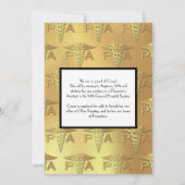 Physician Assistant PA Graduation Black Gold 招待状 (裏面)