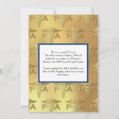 Physician Assistant PA Graduation Blue Gold 招待状 (裏面)