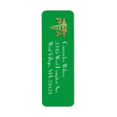 Physician Assistant PA Graduation Green Gold ラベル (正面)