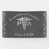 Physician Assistant PA Graduation Grey Silver 横断幕 (横)