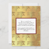Physician Assistant PA Graduation Maroon Gold 招待状 (裏面)