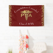 Physician Assistant PA Graduation Maroon Gold 横断幕 (インサイチュ)