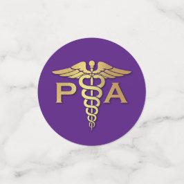 Physician Assistant PA Graduation Purple Gold コンフェッティ