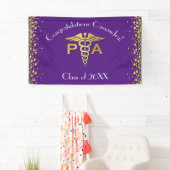 Physician Assistant PA Graduation Purple Gold 横断幕 (インサイチュ)