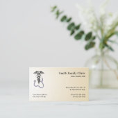 Physician Medical Symbol Stethoscope Business Card 名刺 (スタンド正面)